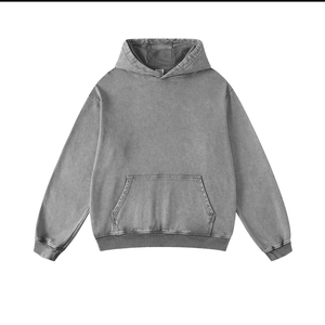 Sudadera con Capucha de Algodón 100%, Estilo Nuevo, Sin Cierre, Talla Grande para Hombre, Tejido de 410 Gramos, Color Sólido, Ropa Regular para Hombre, Sostenible - Product Image 3