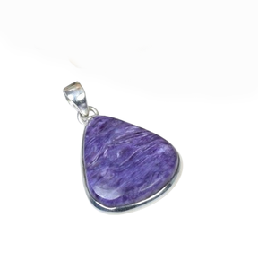 Pendentif de mariage idéal pour les filles Pendentif en argent sterling 925 Charoite en cuivre avec pendentif en argent 925 - Product Image 1