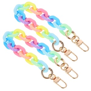 Sacs à main pour femmes en gelée transparente d'été, finition mate, chaînes en acrylique, chaîne à anneaux, chaîne de sac à main en résine, pièces et accessoires en plastique - Product Image 1