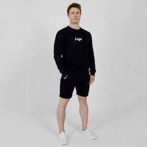 Conjunto de chándal corto de 2 piezas de verano personalizado con logotipo personalizado, chándal Unisex estampado de manga larga, pantalones cortos de verano, Conjunto de sudadera para hombre - Product Image 1