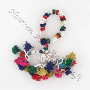 Tribal <b>Boho</b> Banjara Vintage Antique Hand Beaded Tassel <b>Bracelet</b> Armlet - Product Image 4