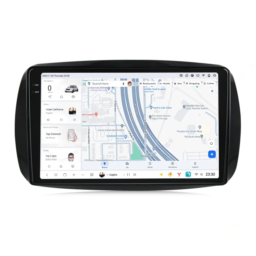 MEKEDE DUDU7 Android Autoradio Videoplayer Car-Play Auto-GPS-Navigation TPMS für Benz Smart 2014-2020 360 Kamera Kühlung Lüfter
