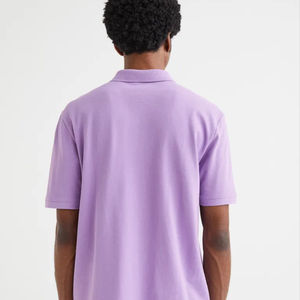 Vente en gros de manches courtes pour hommes pour polo Nouveau solide 100% coton été Streetwear Casual Tops - Product Image 6