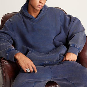 เสื้อมีฮู้ดผู้ชายโอเวอร์ไซส์ผ้าฝ้าย100% สั่งทำโลโก้ได้ตามต้องการ - Product Image 5