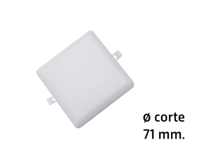 Faretto LED da incasso quadrato senza cornice Selene per sostituzione diretta, 9W 6000K, diametro foro: 71 mm. (ALG 67029) - Product Image 1