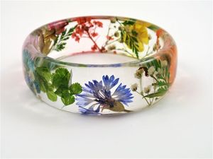 SMART Fine Jewelry Pulseras y brazaletes finos Cadena fina y pulseras de eslabones Resina acrílica Flor Brazalete Pulsera Joyería para - Product Image 6