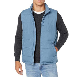 2025 personnalisé gilet bouffant vêtements pour hommes hiver sans manches coupe-vent bouffant rembourré vestes hommes haute rue Style imperméable - Product Image 1