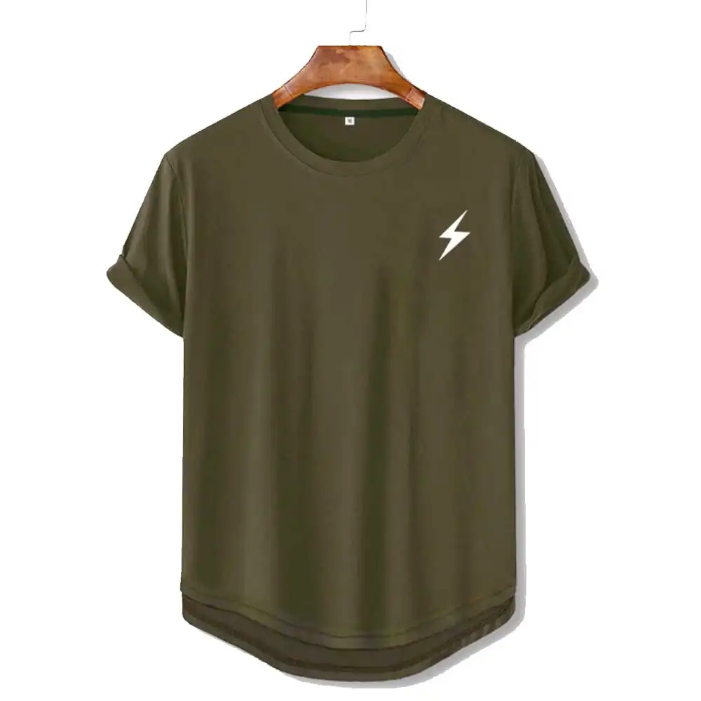 Industrie Trend ing Color Block Männer und Frauen Hipster Flash Curved Hem Kurzarm Sport T-Shirt Verwendung in Outdoor-Mode