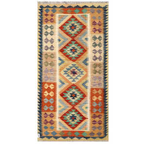 พรมกิลิม ไมมาณา อัฟกานิสถาน ขนาด 187 x 95 ซม. สำหรับตกแต่งผนัง - Product Image 1