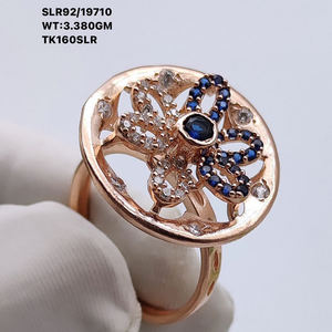 À la mode 2024 designer fait à la main cristal fleur 925 bague en argent Sterling cubique Zircon pierres précieuses anneaux pour les cadeaux de saint valentin - Product Image 1