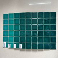 Nouvelle Arrivée - Carreaux Muraux Modernes en Porcelaine Carrée Jaune/Doré Effet Mosaïque pour Intérieur - Nouvelle Collection Inde