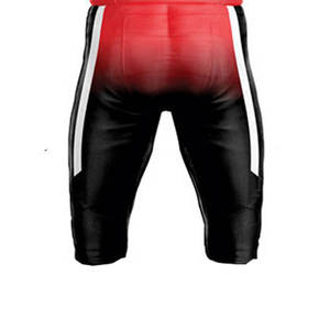 Custom Black and Red Gradient <b>Football</b> Uniform with <b>White</b> Number 15 Padded Pants and Short Sleeve Jersey Set - Product Image 4