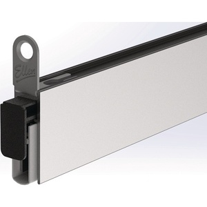EllenMatic - Sello de puerta insonorizado, delgado, para bricolaje, de una sola cara, 958 mm de longitud, 10 mm de ancho, silicona plateada - Product Image 1