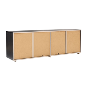 Mueble de TV Moderno de Madera Maciza con Gran Espacio de Almacenamiento, Diseño Minimalista, Consola Multimedia para Sala de Estar - Product Image 4