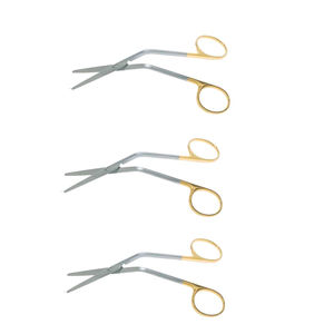 Tijeras Quirúrgicas Anguladas Profesionales de 14.5 cm, Acero Inoxidable, Manuales, de Alta Calidad, Certificadas por la CE, Instrumento Médico para Hospital - Product Image 2