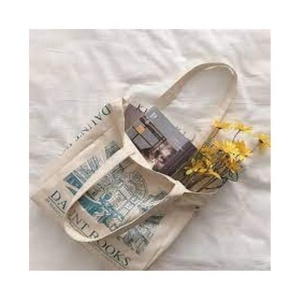 Bolso Tote de algodón orgánico 100% para mujer con logotipo estampado personalizado tus imágenes compras de lona de moda con certificación GOTS Bolso Tote - Product Image 4
