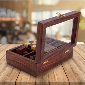 Wooden <b>Puzzle</b> <b>Box</b> Set Multi-Piece Handcrafted Traditional Art Gift for Table Decor - Product Image 2