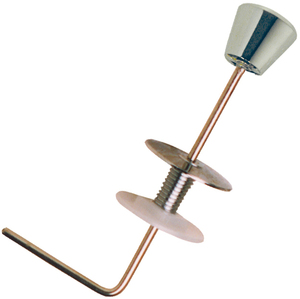 Maniglia bassa con pomello in metallo curvo, finitura cromata (Mirtak BO-61001) - Product Image 1