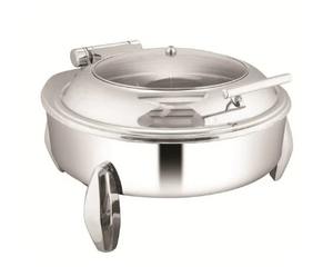 Plat chauffant rond en acier inoxydable personnalisé avec logo, 7L, idéal pour la restauration et les grands rassemblements, plat chauffant rond en acier inoxydable de 7L - Product Image 1
