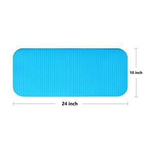 GoYoga+ 71x24in <b>Exercise</b> Yoga Mat with <b>Knee</b> Pad & Strap Blue-Foam Material From BalanceFrom Fitness - Product Image 6