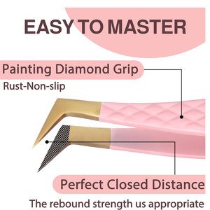 Lash Tools Fiber Tweezers for Lash <b>Extensions</b> and Straight Isolation <b>Eyelash</b> Tweezer Set Professional Precision <b>Mink</b> Lashes Fan - Product Image 3
