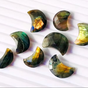 Lot de pierres précieuses en vrac de Labradorite à facettes dorées Flashy en forme d'étoile 84 carats environ - Product Image 1