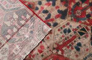 Alfombra de área de lana Oriental anudada a mano 5x6 Vintage personalizable patrón geométrico y antiguo diseño abstracto tradicional - Product Image 2