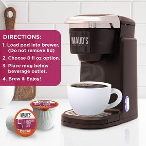 Cápsulas de Café Descafeinado con Sabor a Frambuesa y Chocolate de Maud's, 18 Unidades, Café Descafeinado de Tueste Medio - Product Image 6