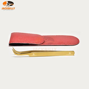 Pince à cils en acier inoxydable de qualité supérieure de couleur or Emballage personnalisé Meilleurs services OEM pour les extensions de cils - Product Image 5