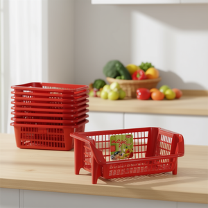 Stefanplast MAGIC Red PR0180A Cestas de Almacenamiento Apilables y que Ahorran Espacio, Contenedor Multiusos de 54.5x38x24.5cm - Product Image 3