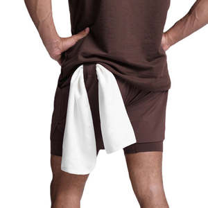 LOGO personnalisé 2 en 1 été respirant doublure sport entraînement Gym hommes Shorts livraison DDP - Product Image 2