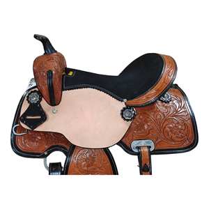 Vente en gros de selles pour adultes de course de baril de qualité supérieure selles de cheval occidentales en cuir véritable faites à la main en vrac usine de tack de rodéo - Product Image 6
