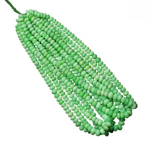 Gran oferta de cuentas de ópalo verde caramelo, cuentas de Rondelle lisas de ópalo de 8mm para fabricación de joyas, hebras de piedras preciosas sueltas a precio de mayorista - Product Image 2