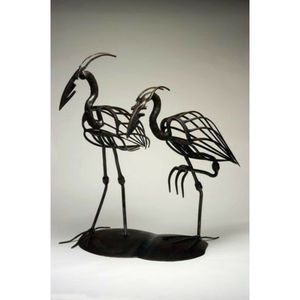 Juego de 3 Adornos de Escultura de Metal de Hierro Forjado Modernos Hechos a Mano con Acabado Negro para Decoración Navideña del Hogar - Product Image 1