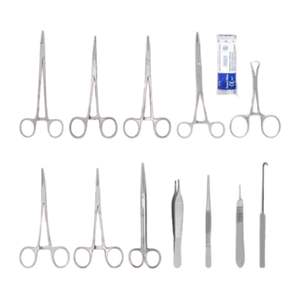OEM ODM 24 Pcs Herramienta de Cirugía de gato de grado económico Instrumentos médicos Paquete de esterilización felina manual Juego de instrumentos quirúrgicos veterinarios - Product Image 1