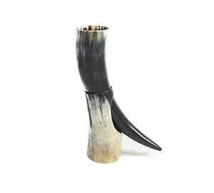 Jarra de Cerveza Vikinga Hecha a Mano, Jarra para Beber de Cuerno de Búfalo Natural, Diseño Navideño, Ecológica, Artesanal, Regalo Empresarial - Product Image 3