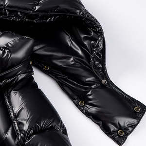 Nouveau modèle Veste matelassée personnalisable pour homme en coton brillant Design à bulles d'hiver Col à capuche léger - Product Image 6