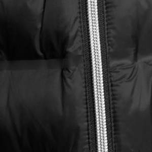 Blouson matelassé pliable pour femme grande taille avec capuche, blouson matelassé noir brillant, petit matelassé, fermeture éclair intégrale, hiver, style unique - Product Image 3