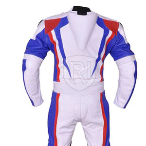 Combinaison de moto en cuir véritable de qualité supérieure, haut de gamme, coupe-vent, quantité minimale de commande bas - Product Image 5