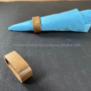 Anneau de serviette en bois de qualité supérieure, best-seller, fait à la main, qualité d'exportation, décoration de table à manger pour la maison et la cuisine - Product Image 5