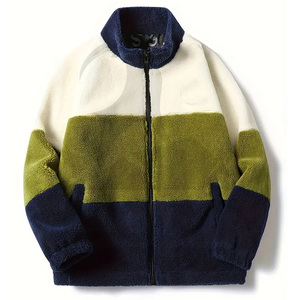 Veste unisexe en polaire sherpa, confortable, légère, coupe-vent, chaude, col montant, logo sur le devant - Product Image 5