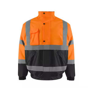 Chaqueta DE SEGURIDAD unisex de alta visibilidad estilo bombardero personalizable para hombres y mujeres hecho de poliéster fabricante pakistaní - Product Image 6