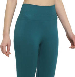 Nuevo Diseño, Conjunto de Leggings de Yoga para Mujer, Logotipo Personalizado, Color Sólido, Secado Rápido, Transpirable, Venta al por Mayor, Alta Calidad, Cintura Elástica Alta - Product Image 6