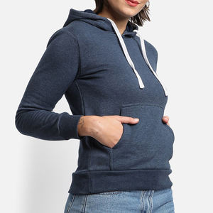 Latest Winter Long Oversize Women's Hooded <b>Hoodies</b> Fashionable New Style Cotton Active Wear Plain Casual - Product Image 4