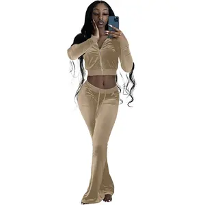 2023 pull personnalisé à capuche survêtement de gymnastique 2 pièces nouveau survêtement polaire ensemble pour hommes femmes propre Logo saison d'entraînement pour l'hiver - Product Image 2