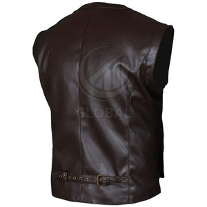 Chaleco de estilo informal de cuero genuino de la mejor calidad, ropa exterior transpirable sin mangas para otoño e invierno, chalecos y chalecos para hombres - Product Image 2