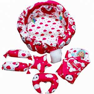 Nid de bébé nouveau-né haut de gamme, lit portable pour nourrisson, transat à capuche anti-fuites, matelas de couchage en coton 4 couches, oreiller enveloppant pour crèche - Product Image 4