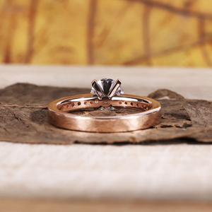 Anillo de Compromiso y Boda con Diamante Cultivado en Laboratorio de 1.16 TW EFVS, Banda Cónica con Certificado IGI, Regalo de Aniversario - Product Image 4