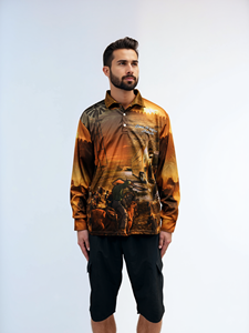 Conjunto de Ropa de Pesca para Hombre, Camisa y Pantalones Cortos de Secado Rápido, Transpirables, con Protección UV, Ropa de Pesca al Aire Libre, Ropa Deportiva Combinada - Product Image 3