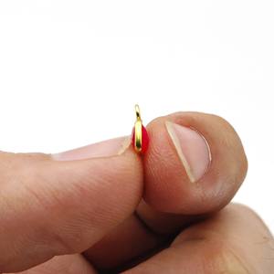 Encanto de cojín de Calcedonia rosa fuerte, colgante de piedra preciosa facetada pequeña bisel chapado en oro para abalorios de pendientes hechos a mano y fabricación de joyas - Product Image 5